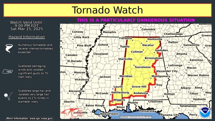 Particularly Dangerous Situation (PDS) Tornado Watch