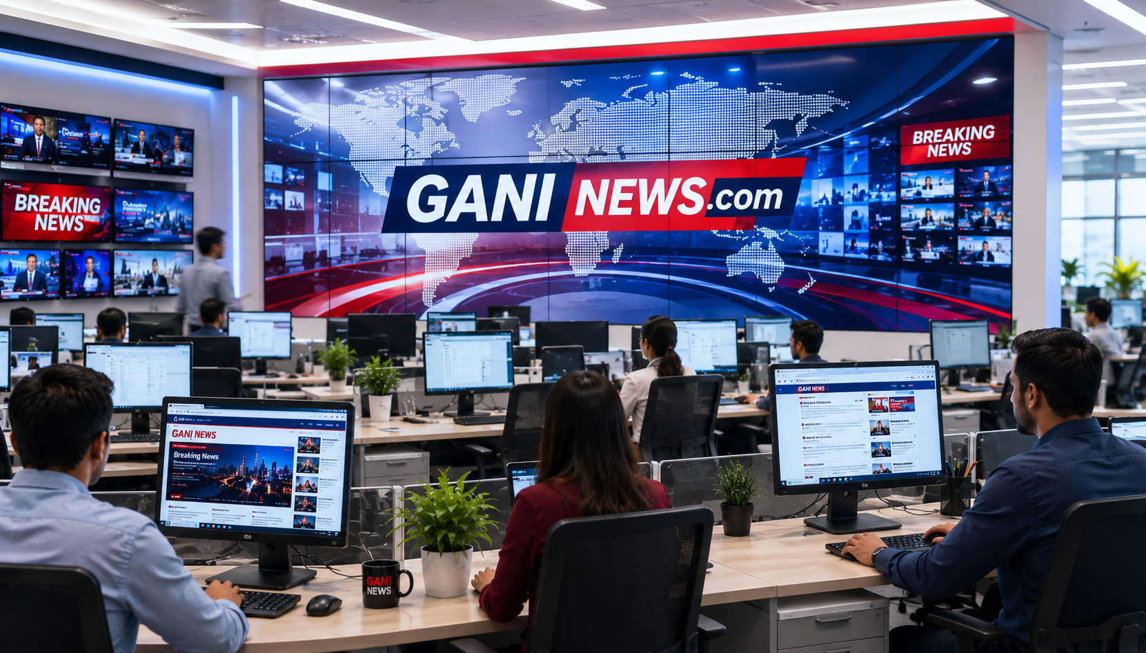 news room